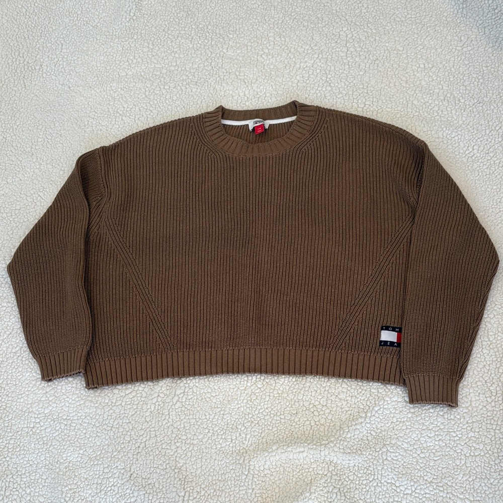 Tommy Hilfiger Tan Crewneck Sweater